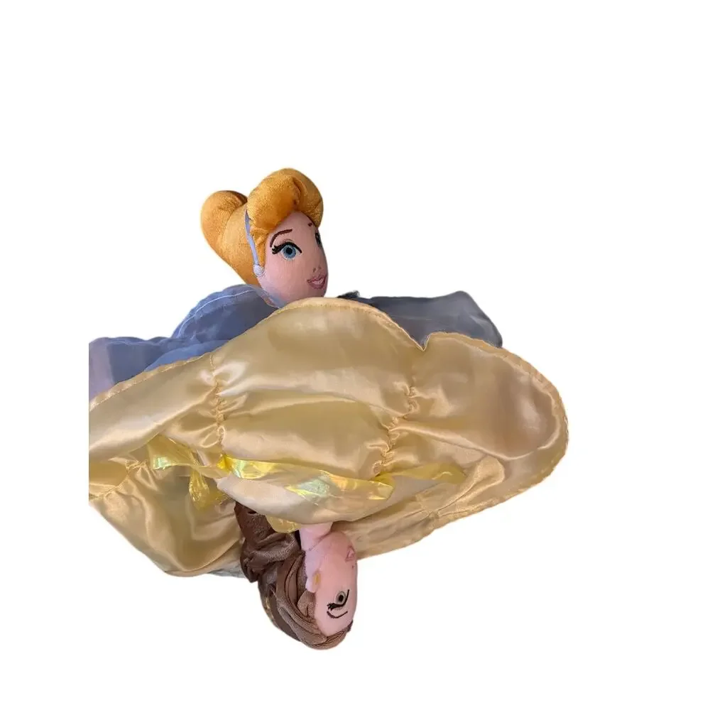 Preloved Disney 12” Princess Cinderella and Belle Double Sided Plush Doll